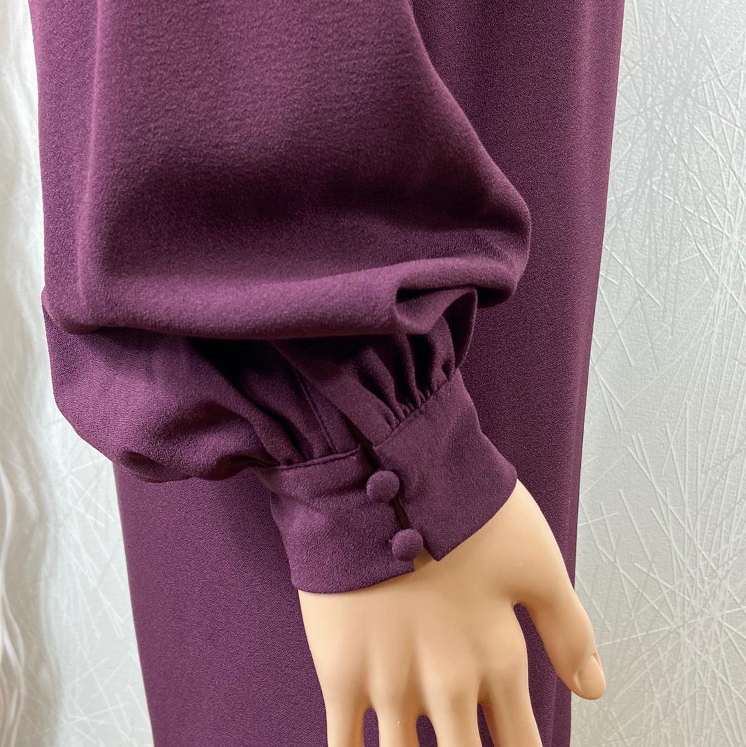 Robe bordeaux goutte d'eau coupe droite modèle Ihbanne Ichi - Offre-Unique