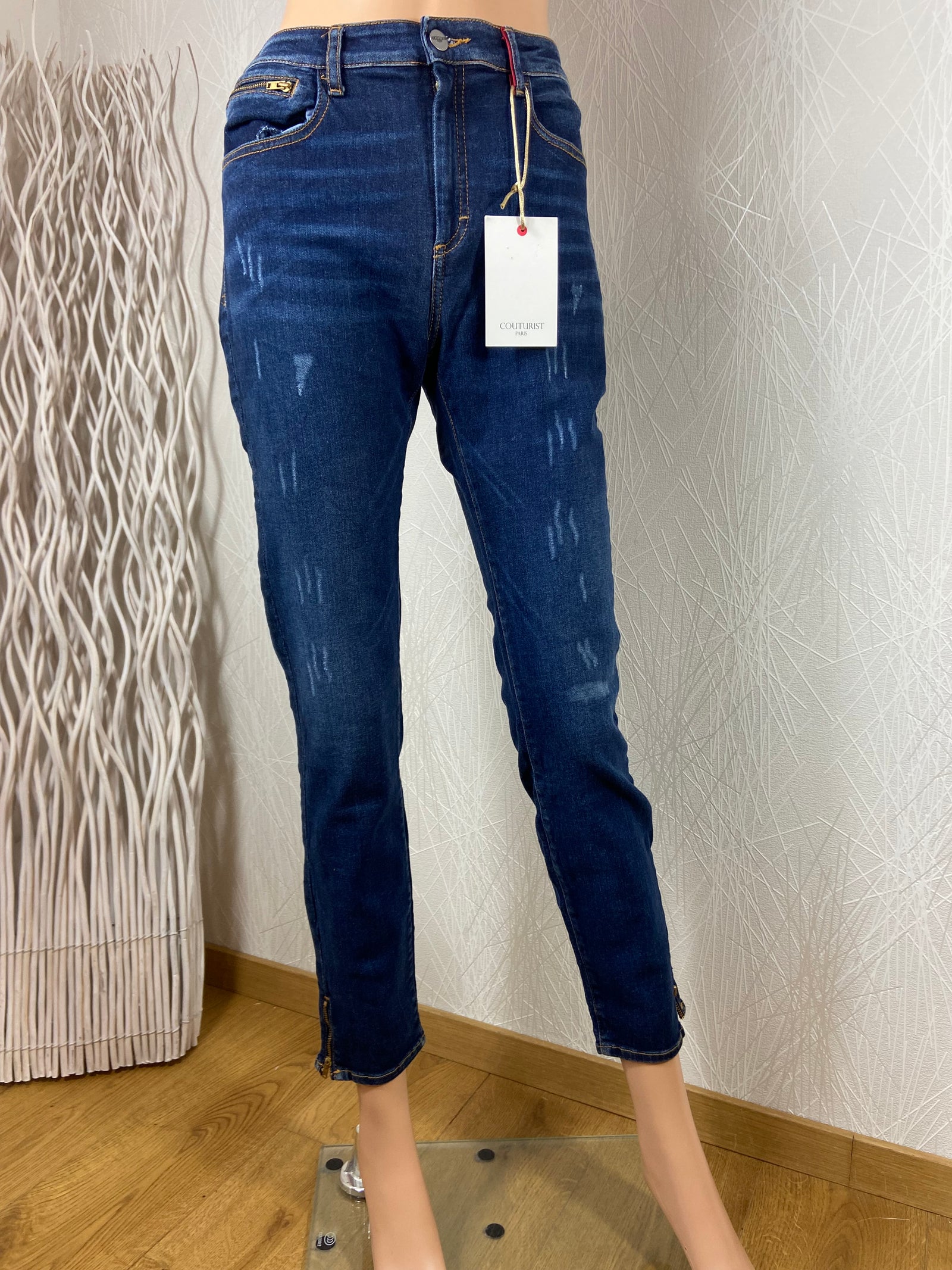 Jeans stretch taille haute coupe skinny Couturist