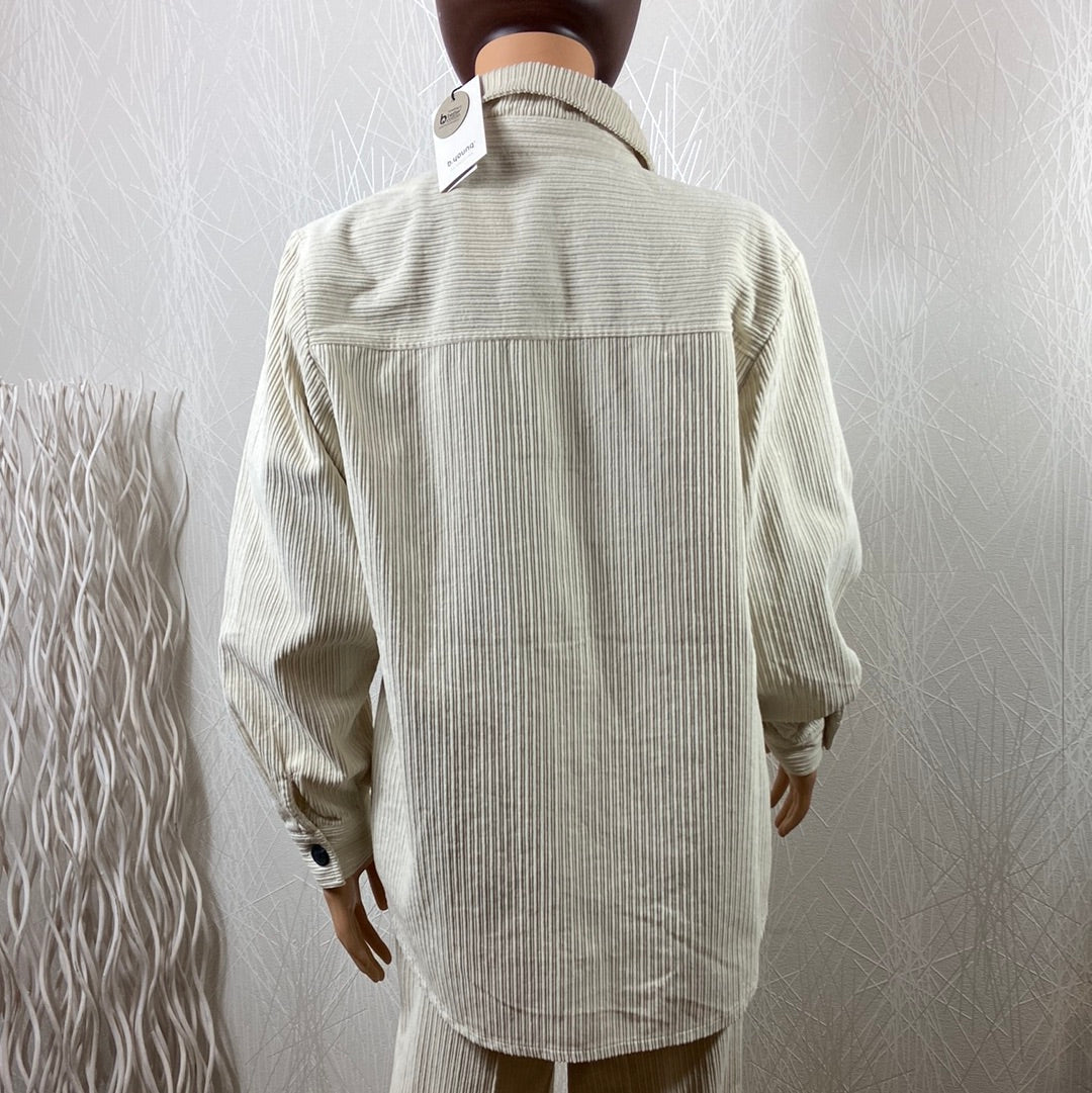 Chemisier velours coton côtelé beige Bydisune Shirt B.Young