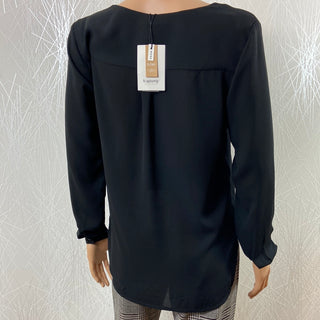 Blouse fluide noire manches longues modèle Hialice Shirt B.Young