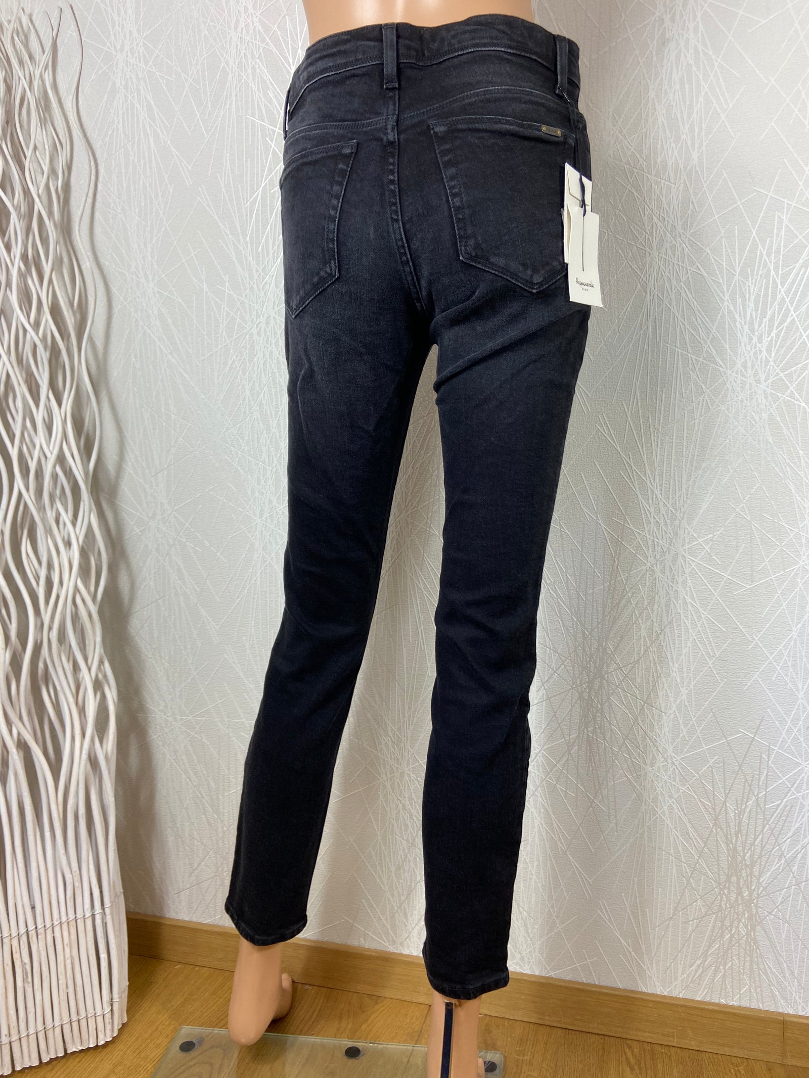 Jean noir stretch coupe regular Acquaverde