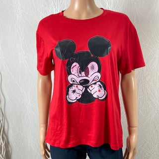 T-shirt rouge style Mickey manches courtes Fashion