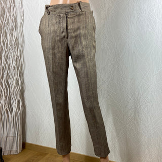 Pantalon habillé de créateur taille haute coupe droite Tabala Paris