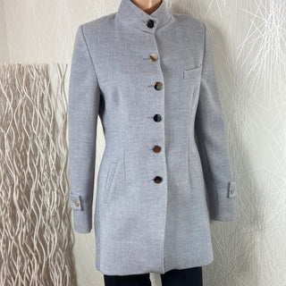 Manteau gris laine haute couture