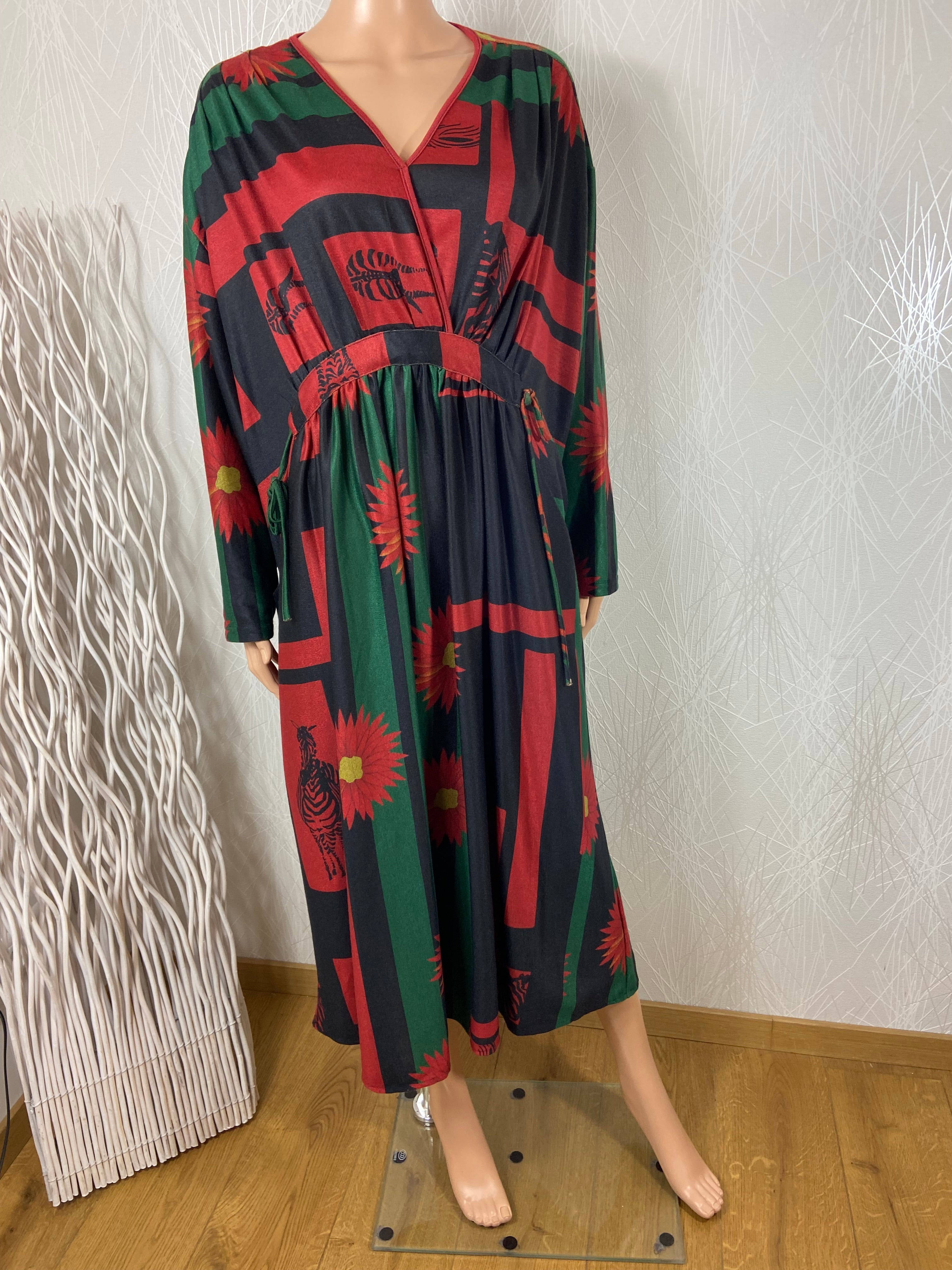 Robe manches longues ample multicolore grande taille Neslay