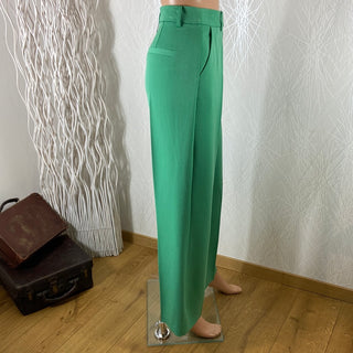 Pantalon femme vert taille haute coupe droite Byestale Pants B.Young