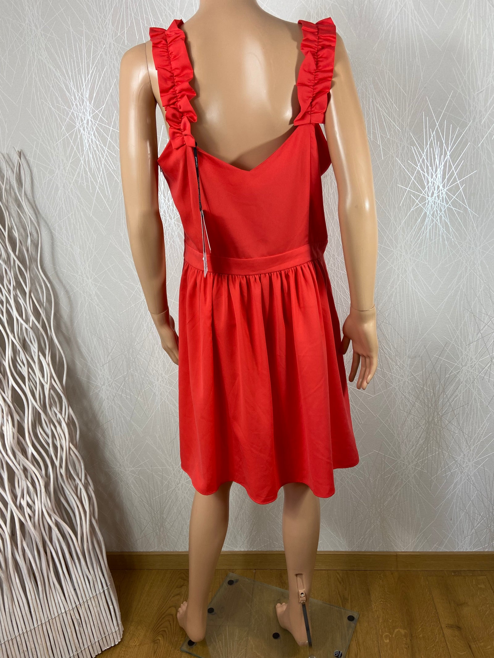 Robe orange d'été légère à bretelle Naf Naf