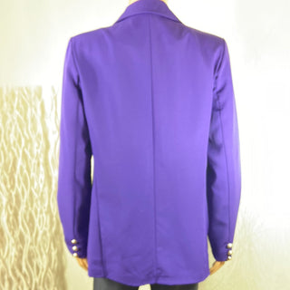 Veste violet doublée boutons décoratifs Made In Italy