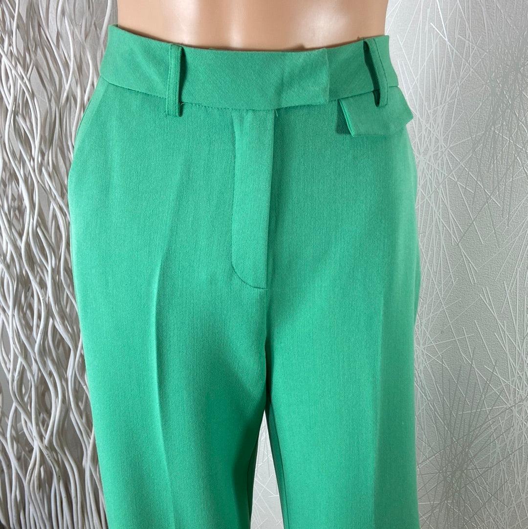 Pantalon femme vert taille haute coupe droite Byestale Pants B.Young - Offre-Unique