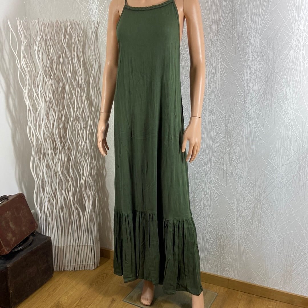 Robe midi sans manches dos dénudé volant Lucie Dress Suku Bazar