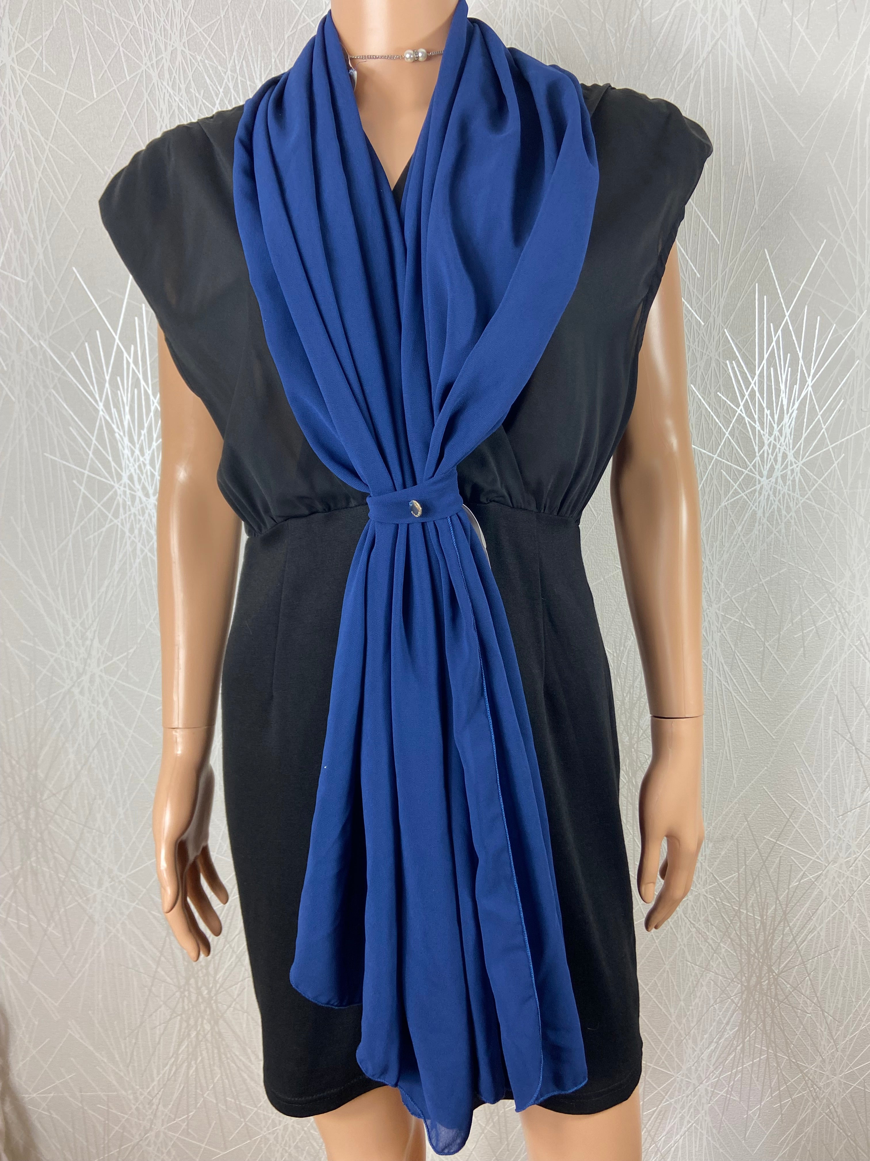 Echarpe bleu marine voile Rinascimento