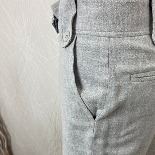 Pantalon habillé haut de gamme pour femme en laine grise Tabala Paris