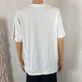 T-shirt blanc manches courtes inscription vintage 70's Les Impatientes