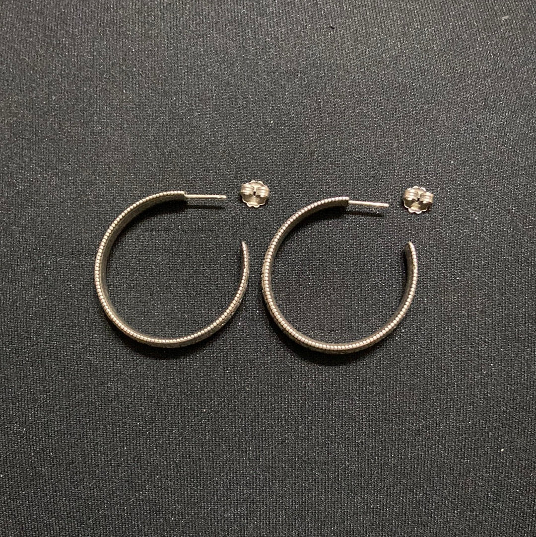 Boucles d’oreilles plaqué argent créoles à motifs Shabada