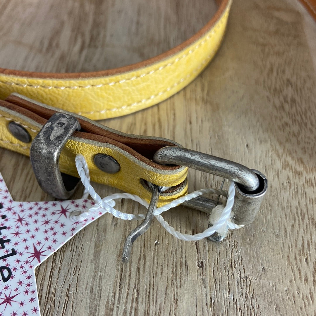 Ceinture jaune en cuir pour femme Little Sister’s