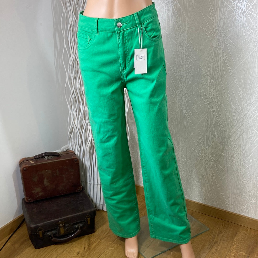 Pantalon coton coupe large taille haute Charlie C’est Beau La Vie - Offre-Unique