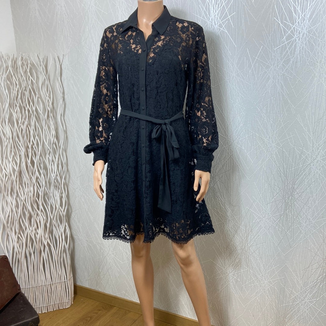 Robe noire dentelle fracomina