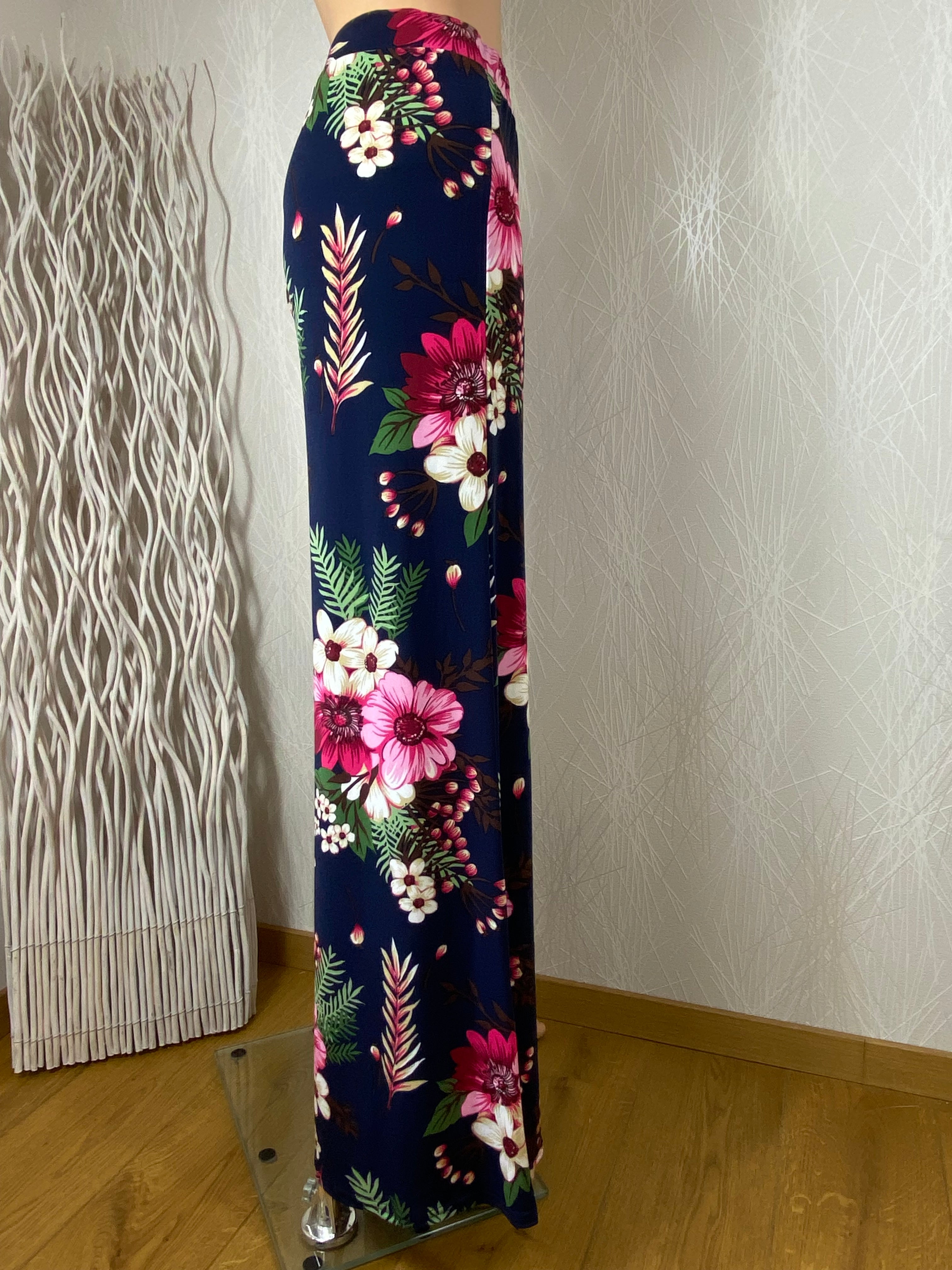 Pantalon léger fluide fleuri pattes d’éléphant Jorge - Taille Unique