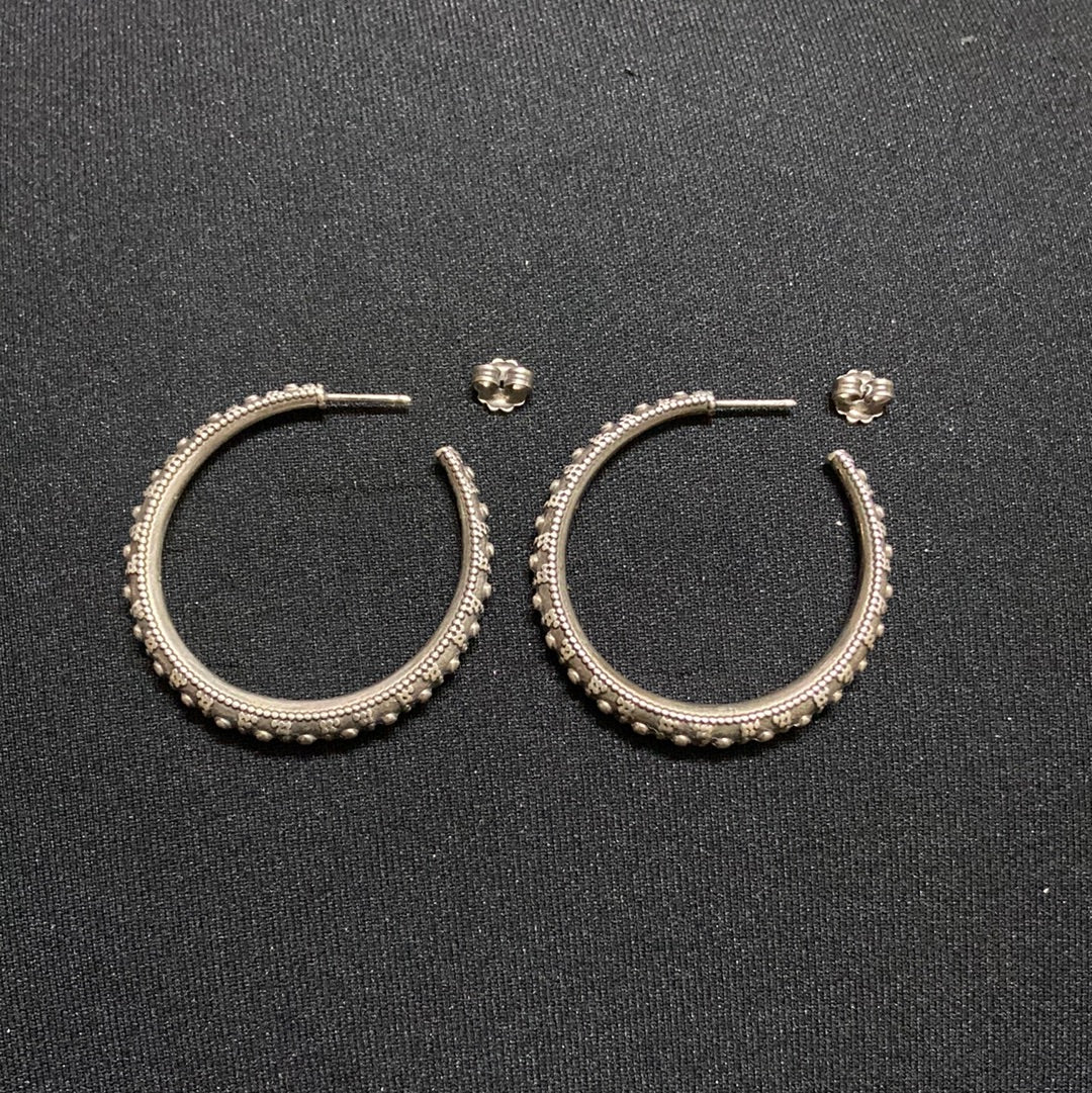 Boucles d’oreilles créoles plaquée argent Shabada