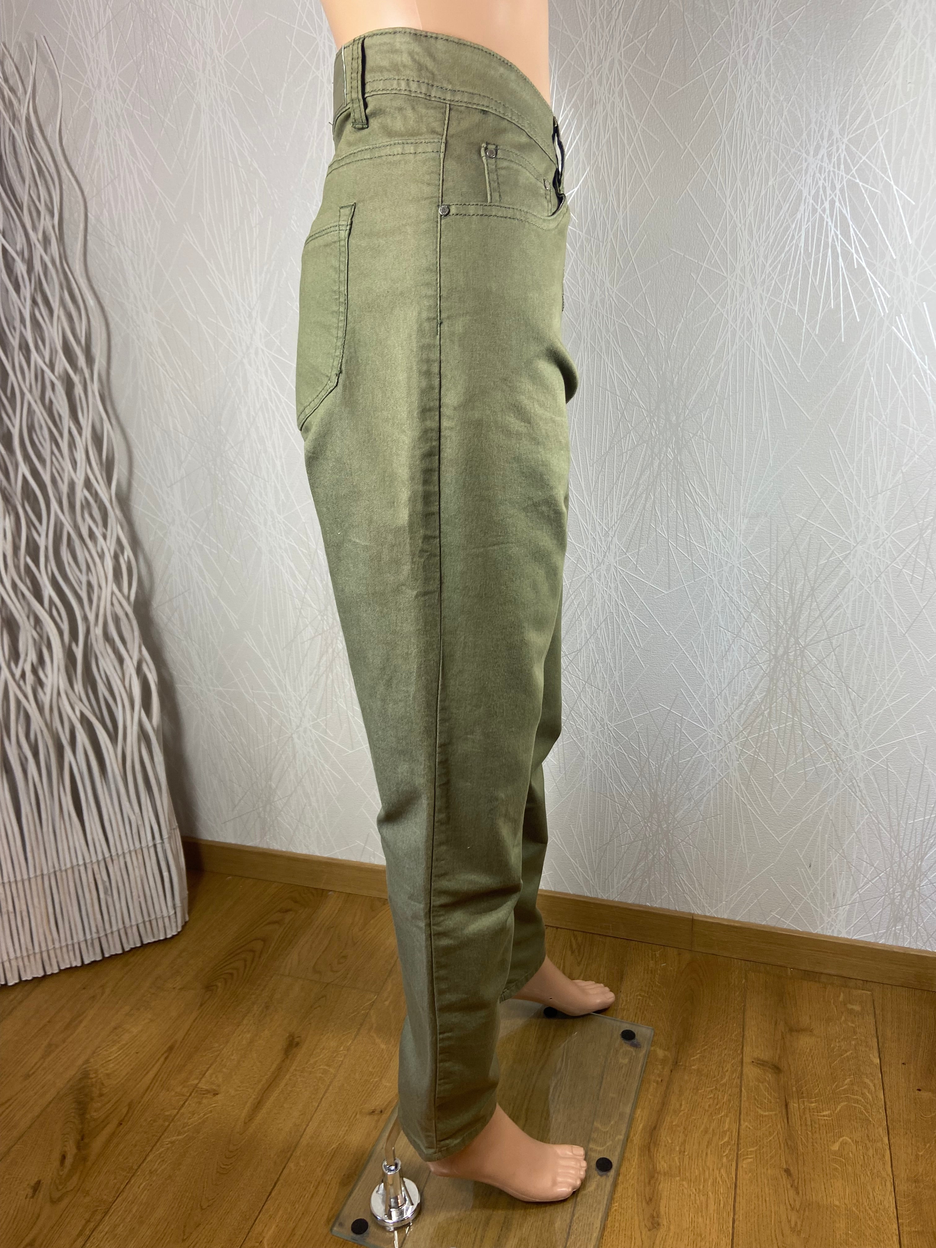 Pantalon stretch en toile coupe droite Big Spade