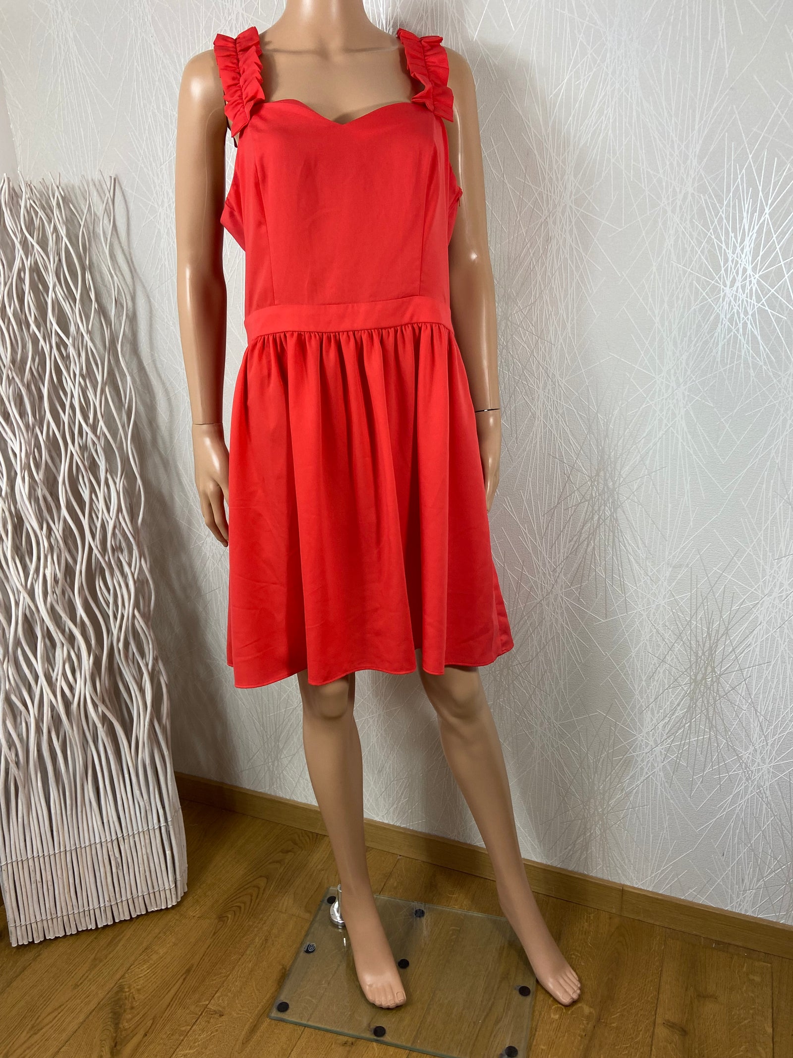 Robe orange d'été légère à bretelle Naf Naf