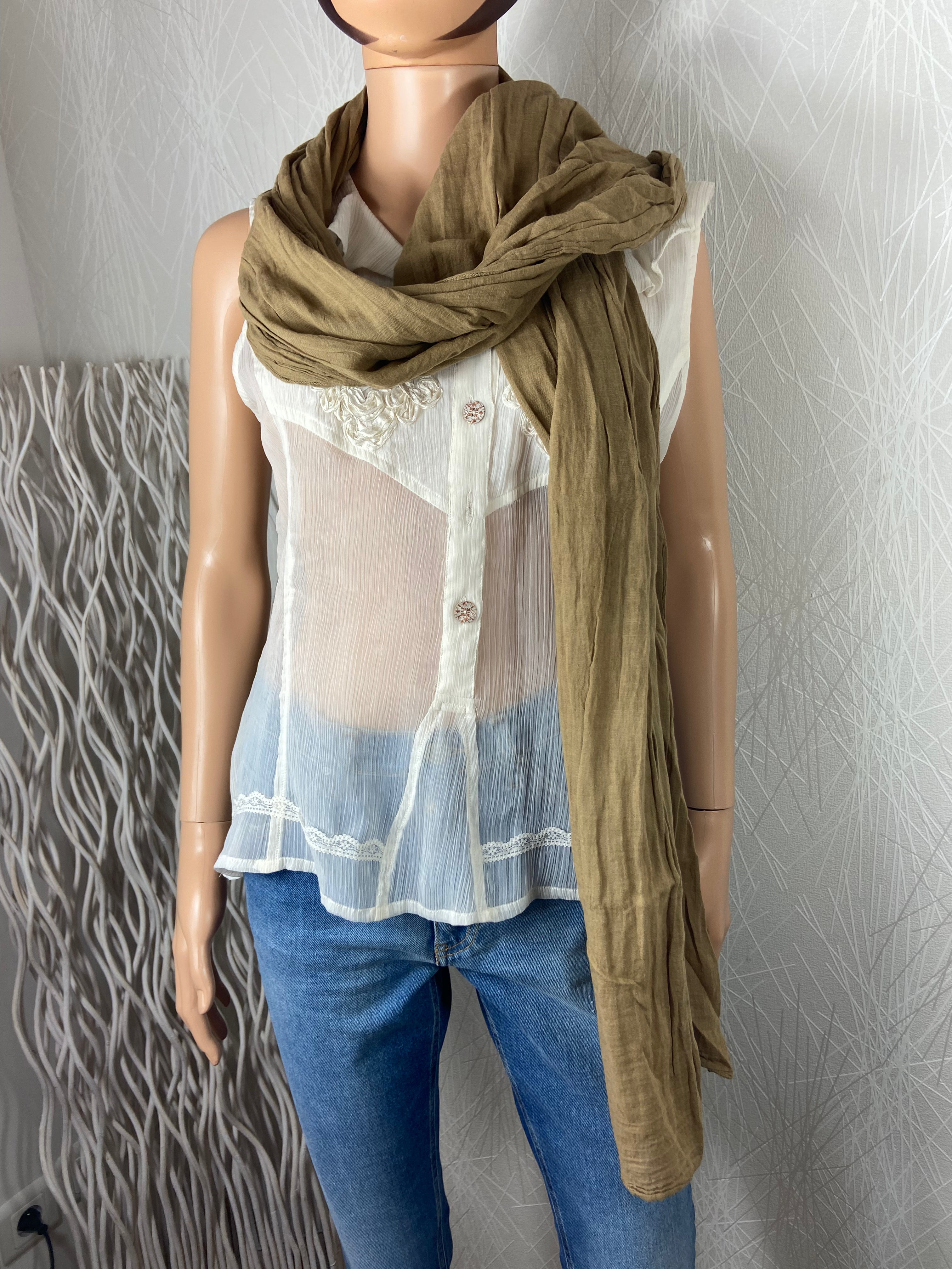 Foulard echarpe marron pako litto