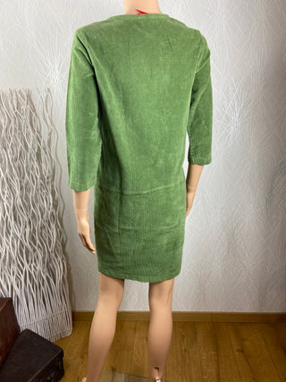 Robe velours coton vert Esther Greenleaf Who’s That Girl