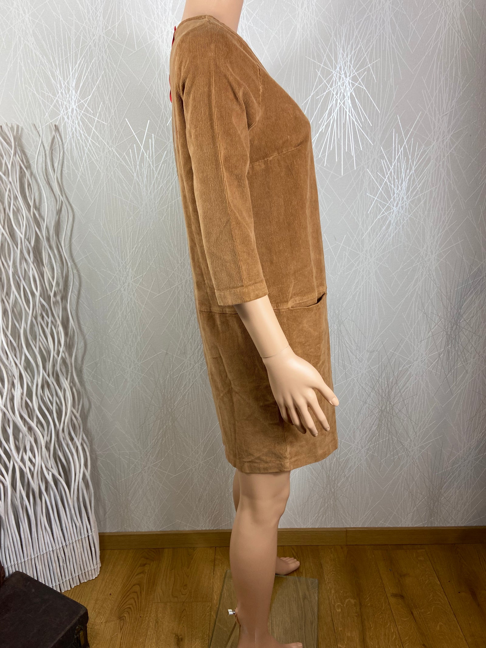 Robe velours Brun camel Esther Who’s That Girl - Offre-Unique