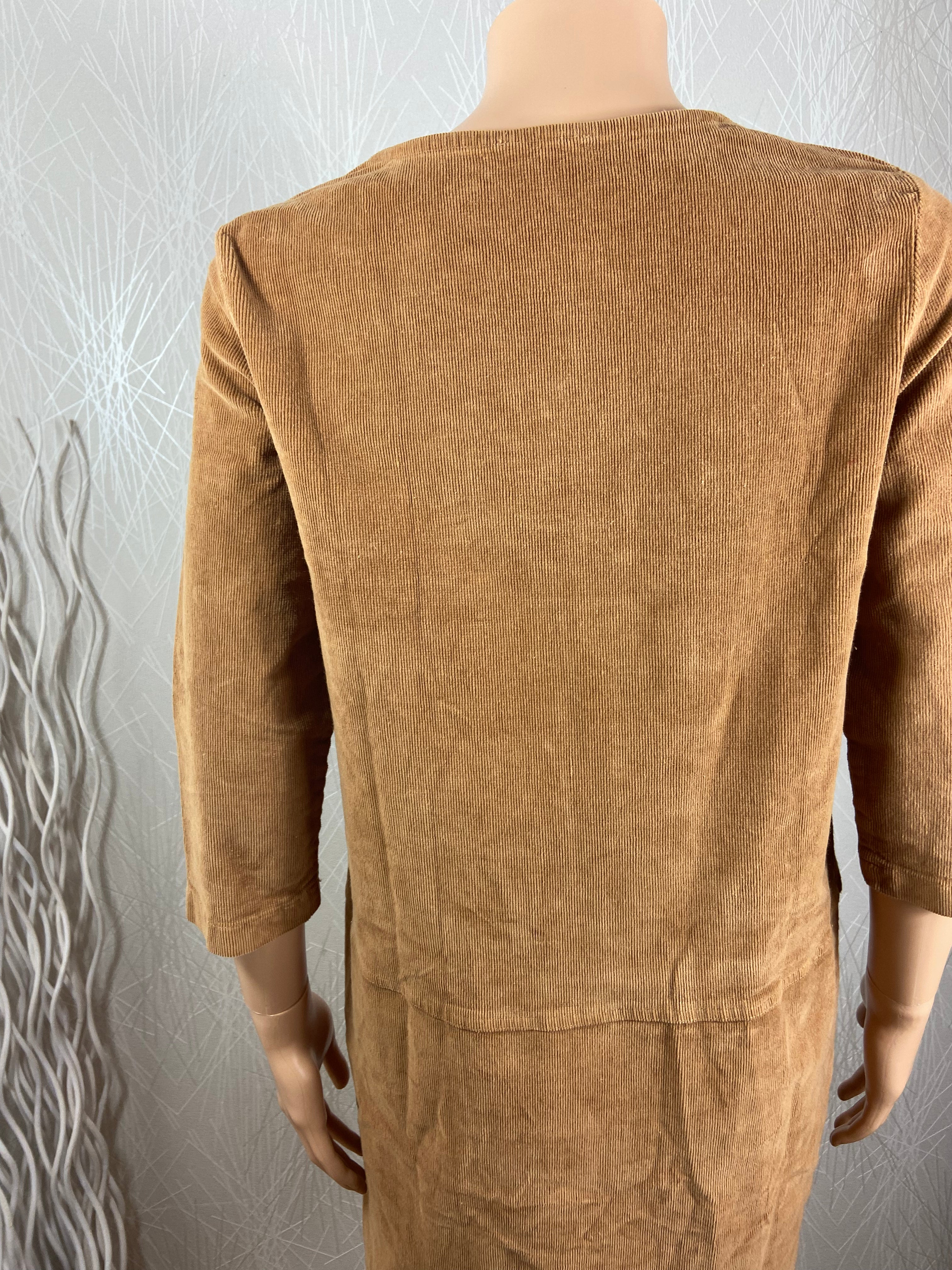 Robe velours Brun camel Esther Who’s That Girl - Offre-Unique