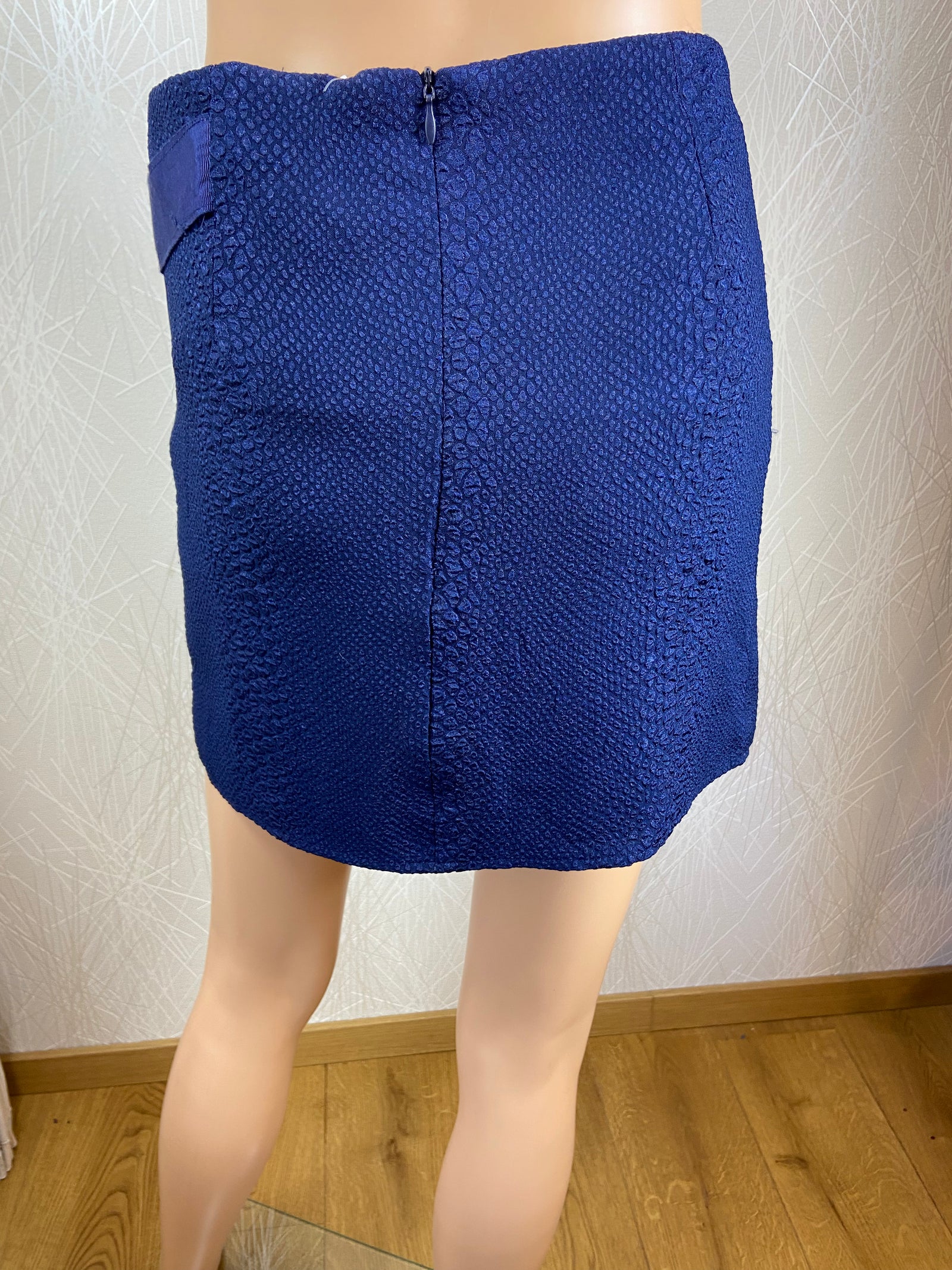 Jupe mini doublée bleue Grace & Mila - Offre-Unique