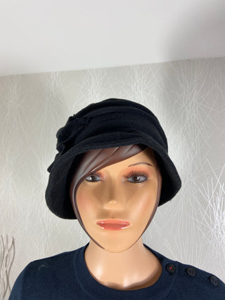 Chapeau cloche doublé noir femme Modissima