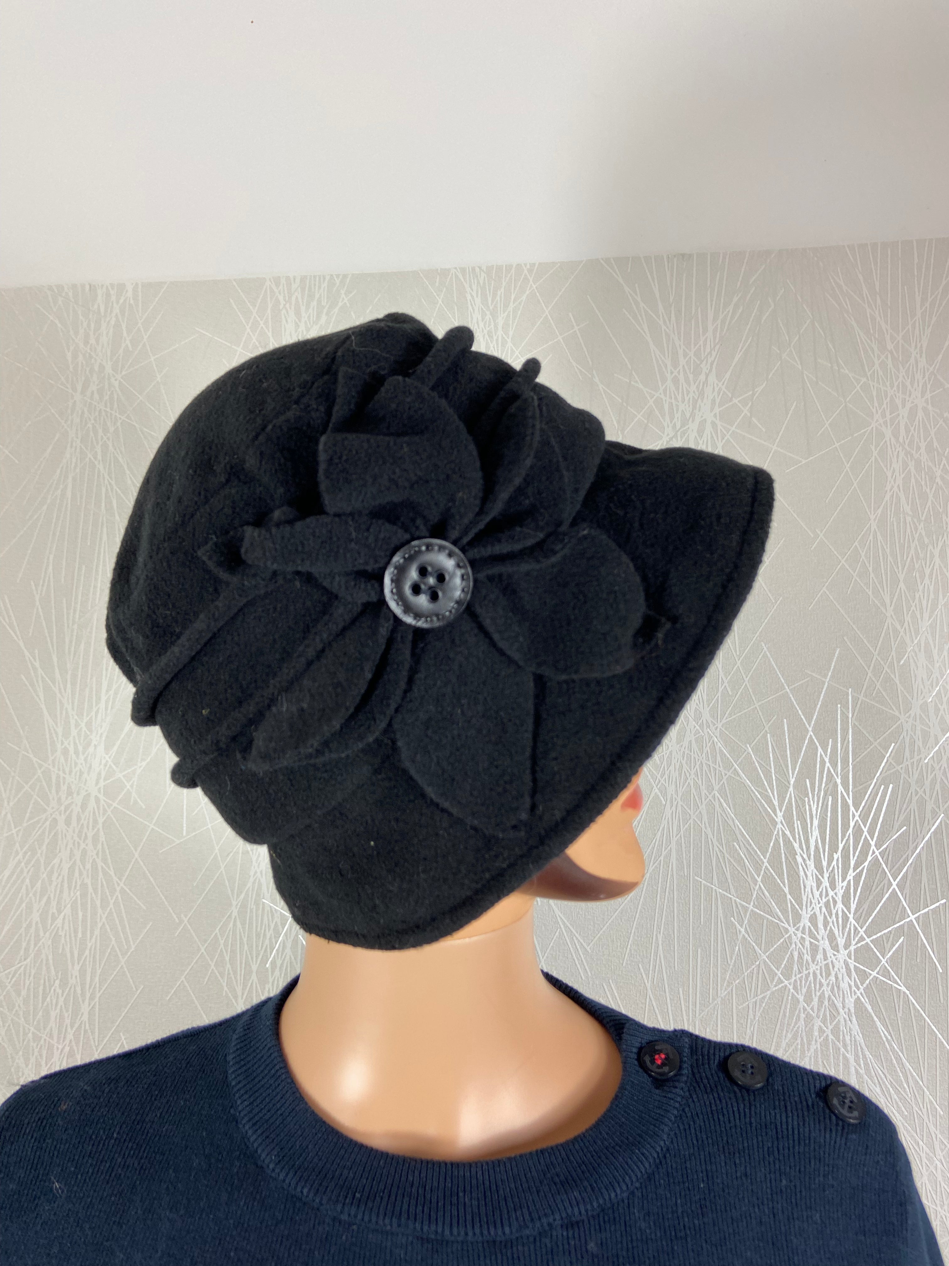 Chapeau cloche doublé noir Modissima