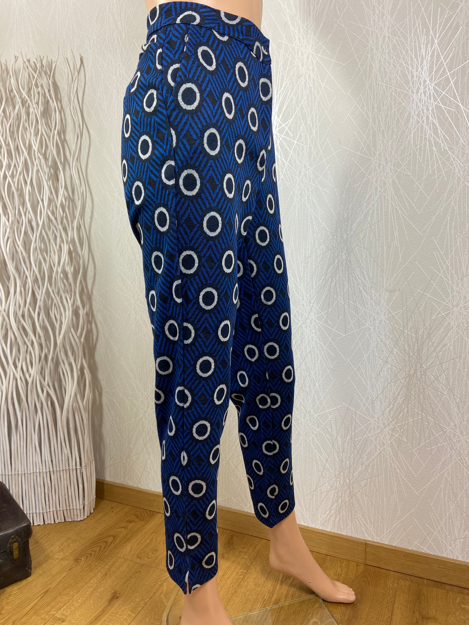 Pantalon bleu motifs vintage Heike Who’s That Girl