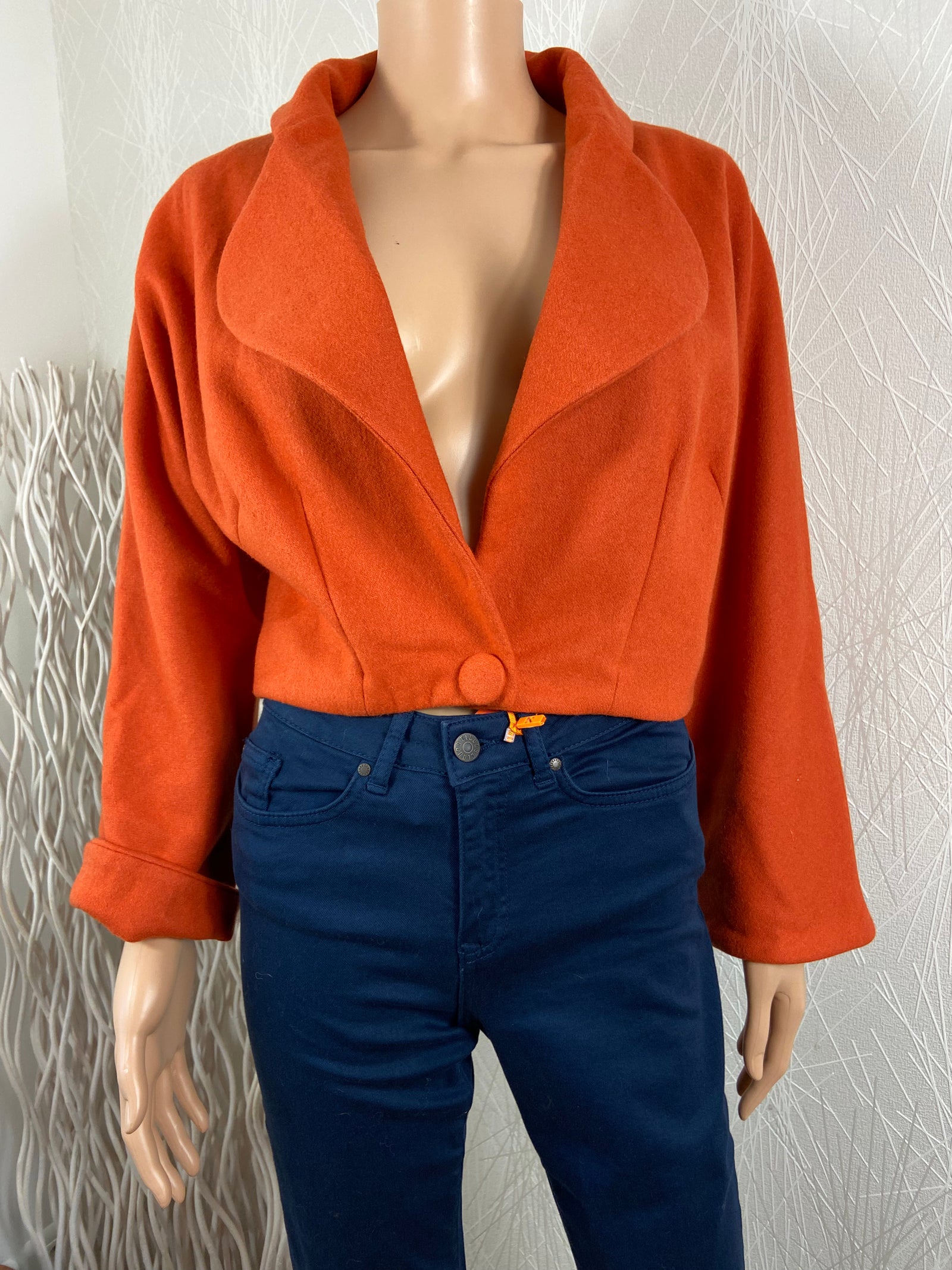 Veste courte orange Von 50 Retro Chic Français