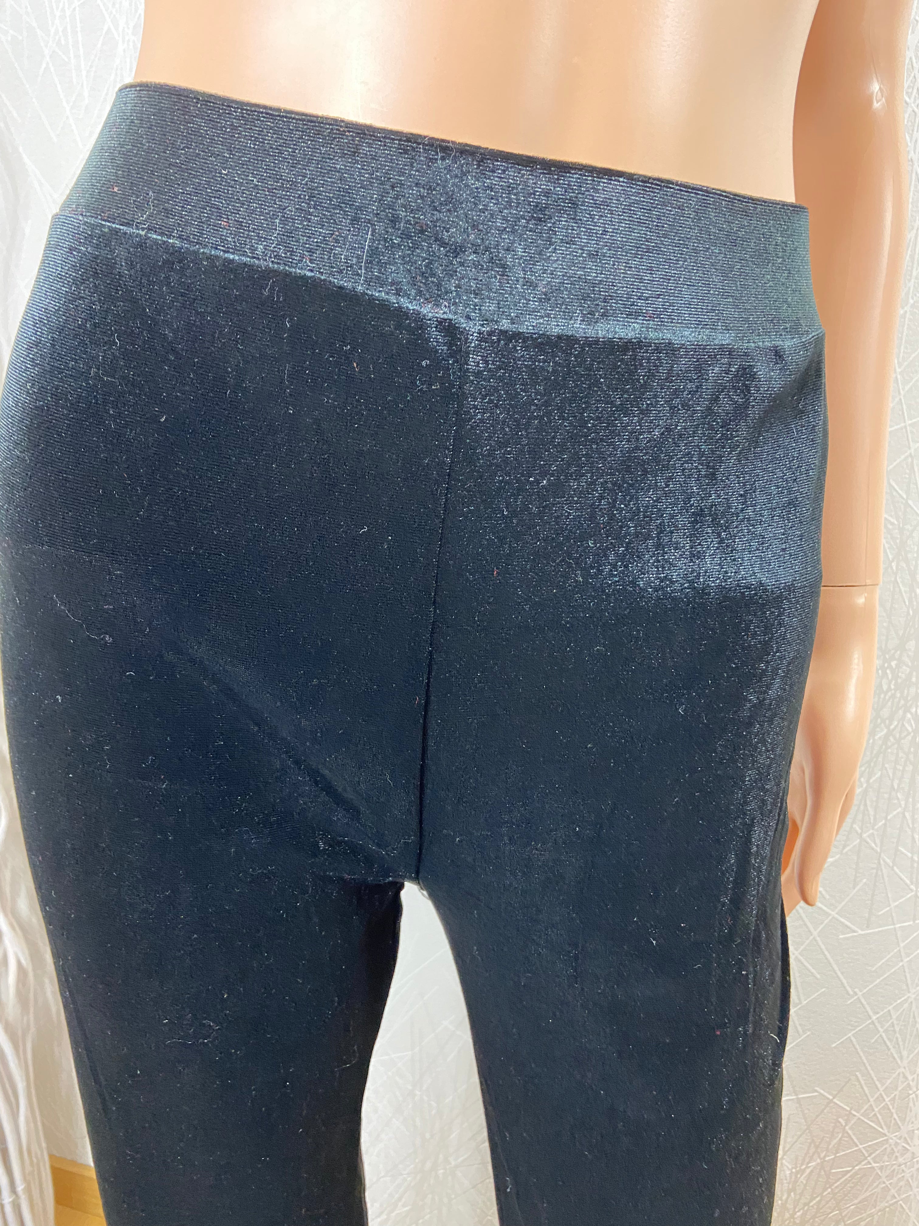 Pantalon velours lisse noir itssu doux très confortable Studio 21 - Offre-Unique