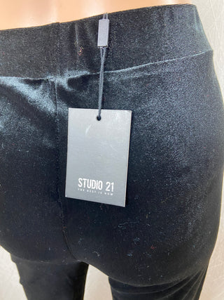 Pantalon velours lisse noir itssu doux très confortable Studio 21