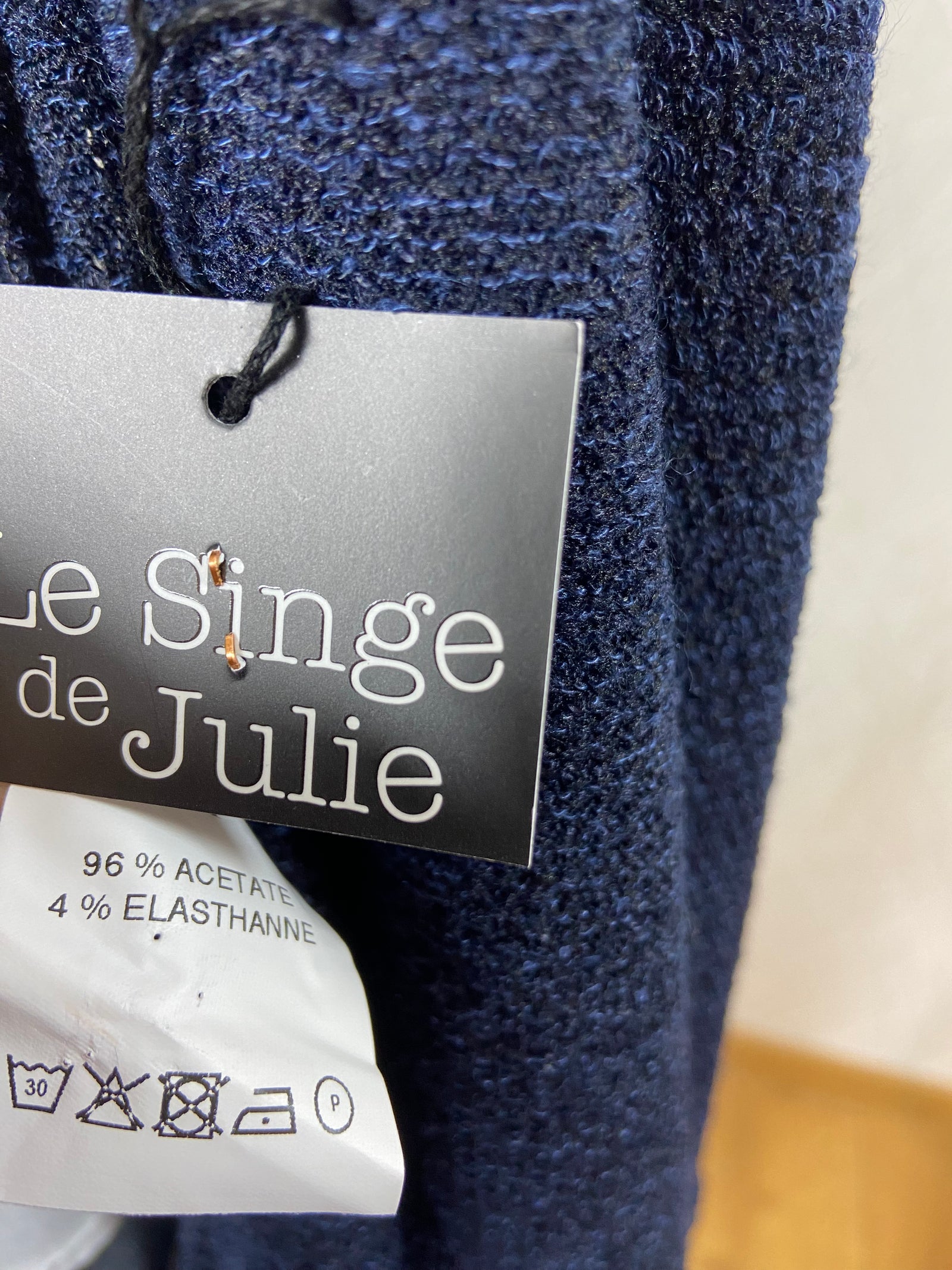 Gilet bleu marine Le Singe de Julie