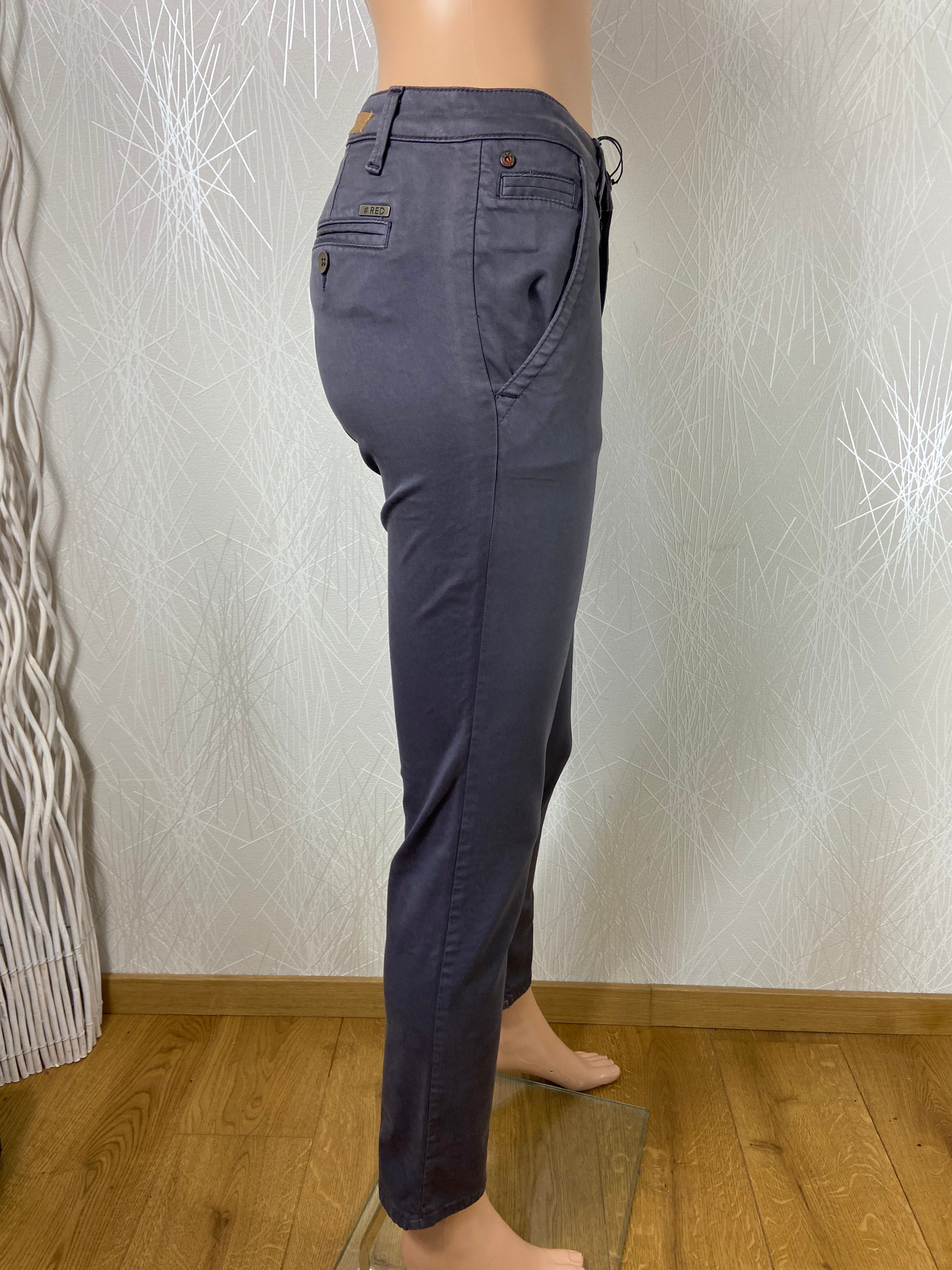 Pantalon coton violet modèle June Chino Red Legend - Offre-Unique