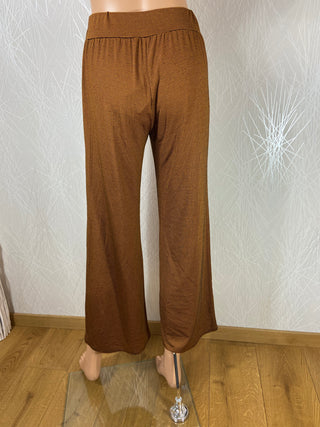 Pantalon fluide moutarde petits carreaux Le Singe de Julie