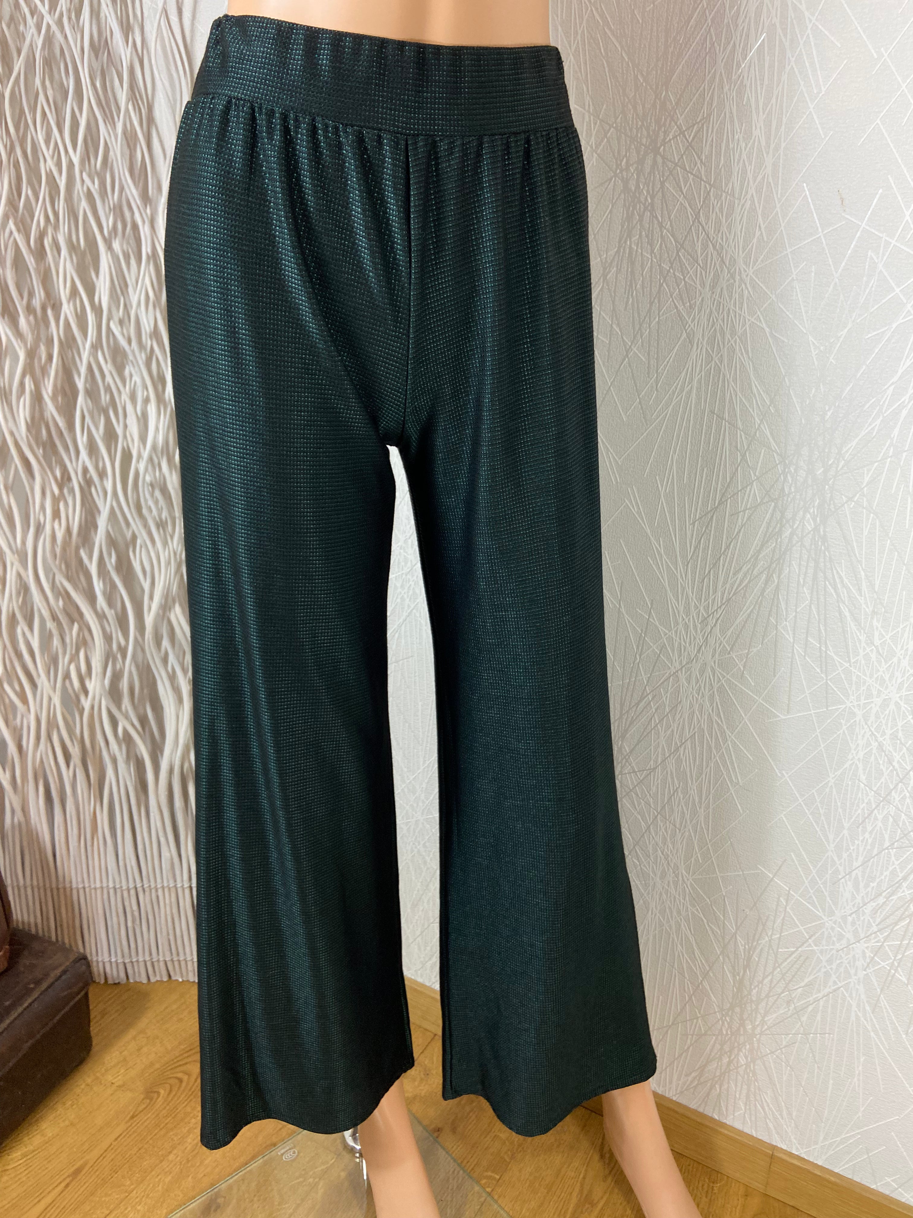 Pantalon fluide vert élastique petits carreaux Le Singe de Julie - Offre-Unique