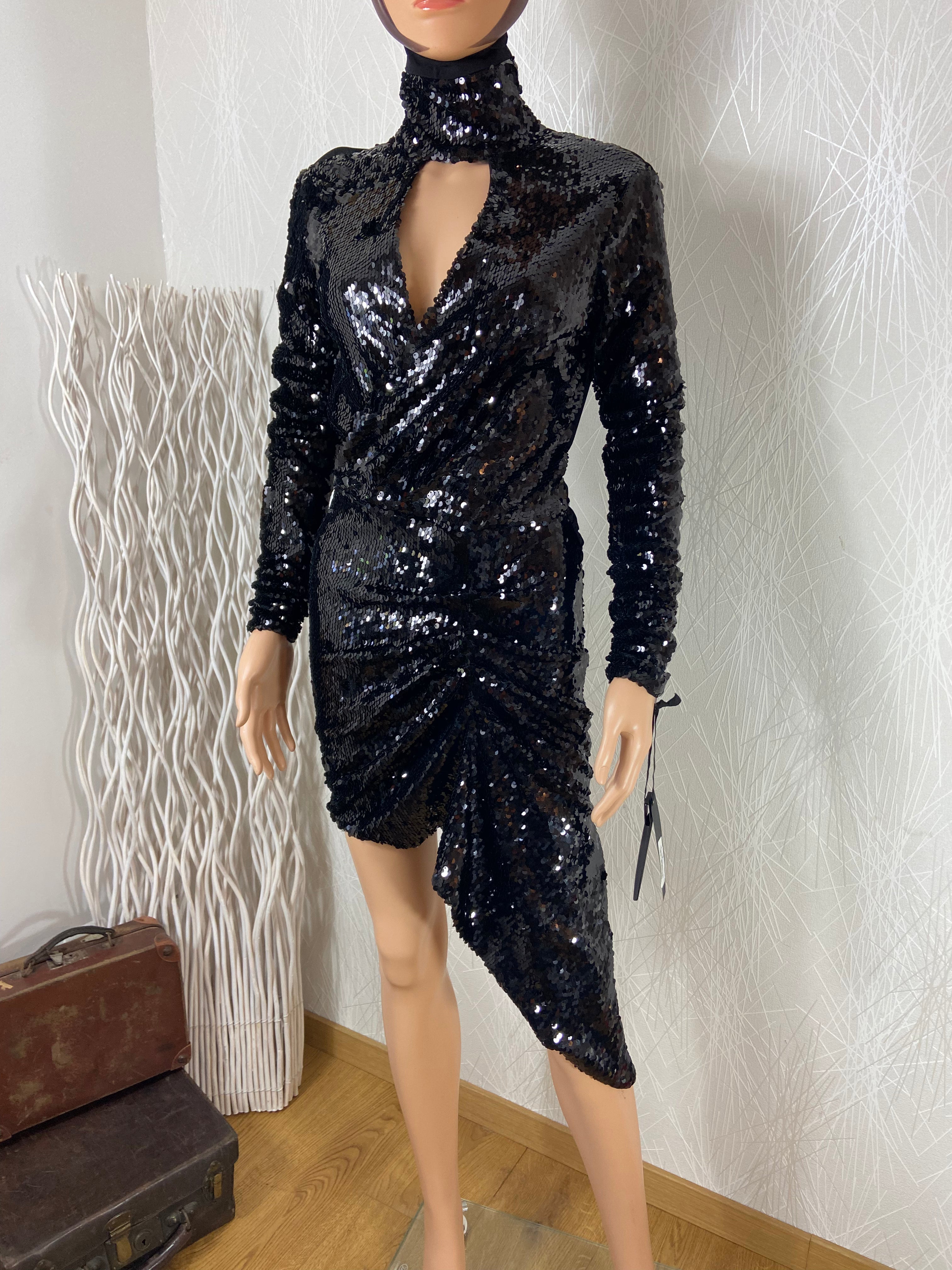 Robe de soirée à paillettes entièrement doublée Pinko