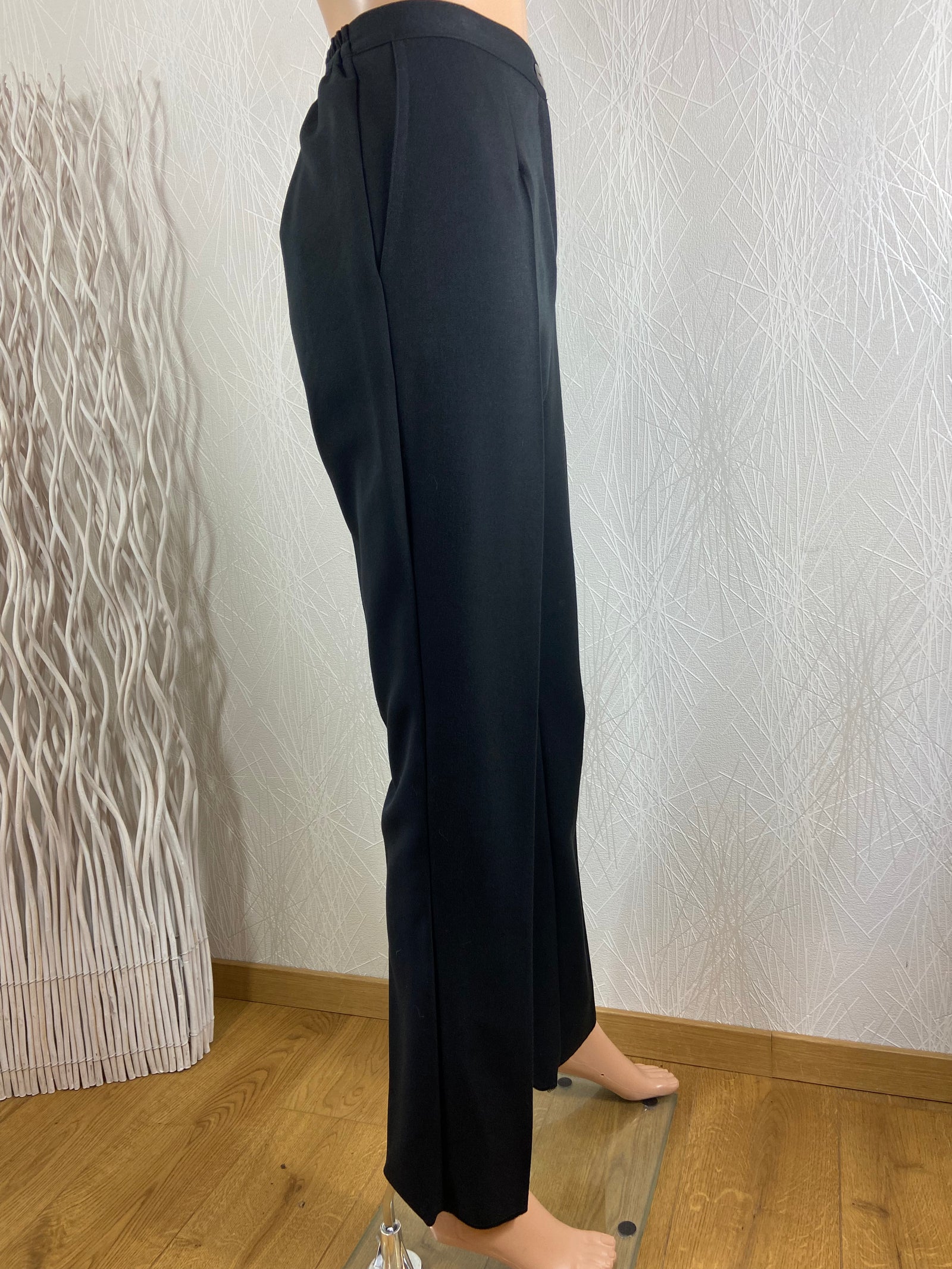 Pantalon femme coupe habillée classique taille haute fabrication française Gévana