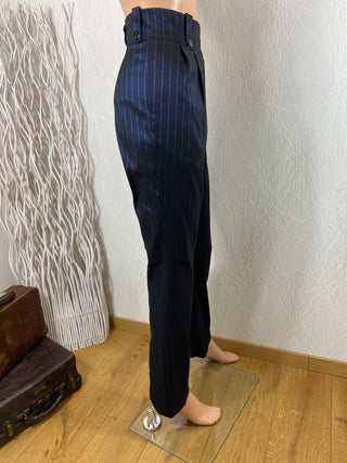Pantalon habillé femme bleu marine du créateur Tabala Paris