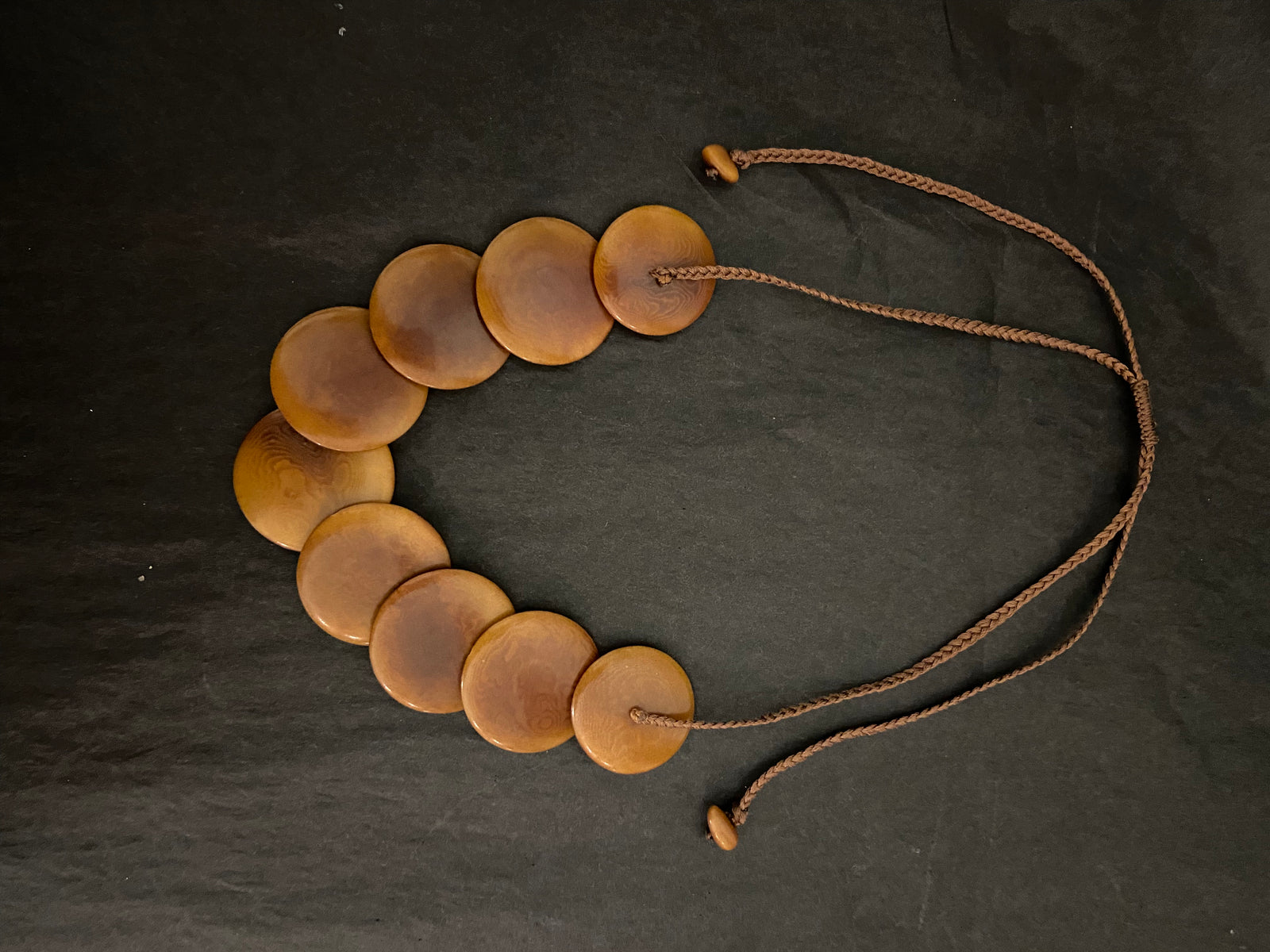 Collier en matière naturelle marron Tagua & Co