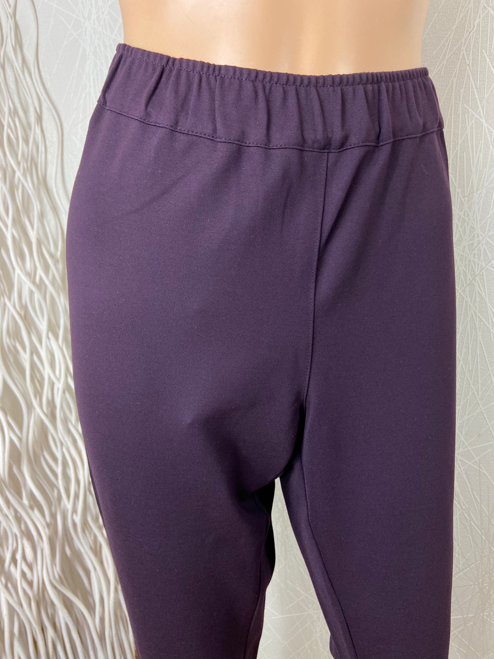 Pantalon violet confortable slim taille haute élastique Sélection Ulla Popken