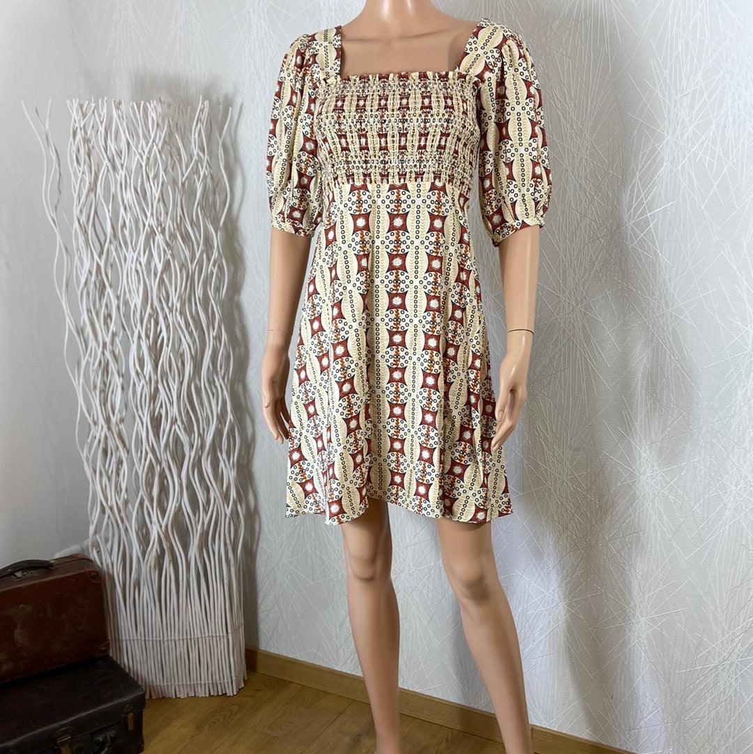 Robe courte smock style vintage 60's Traffic Traffic People - Offre-Unique