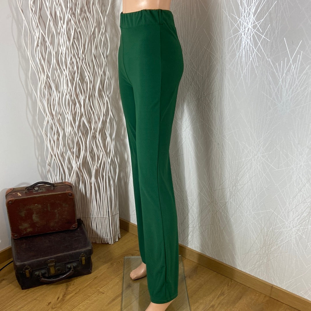 Pantalon fluide femme taille haute élastique coupe flare