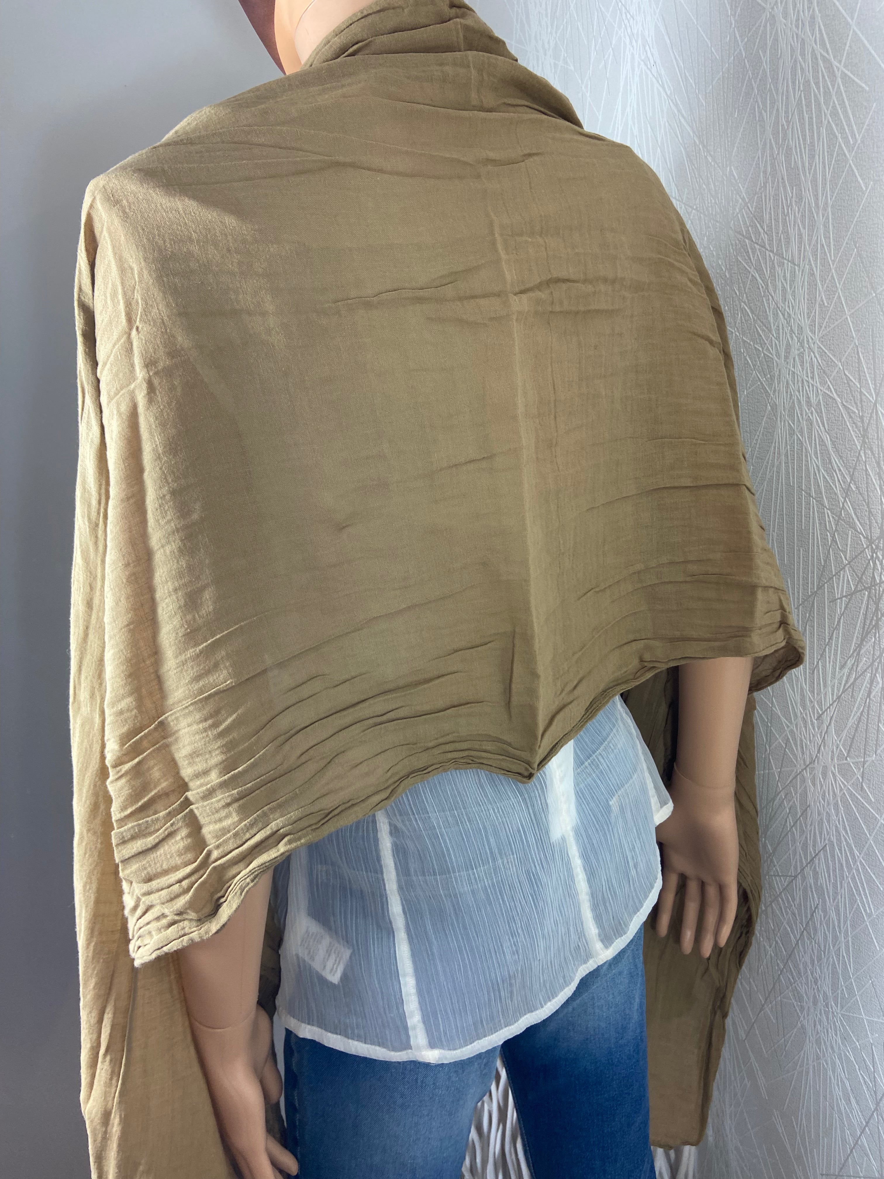 Foulard en coton marron Pako Litto