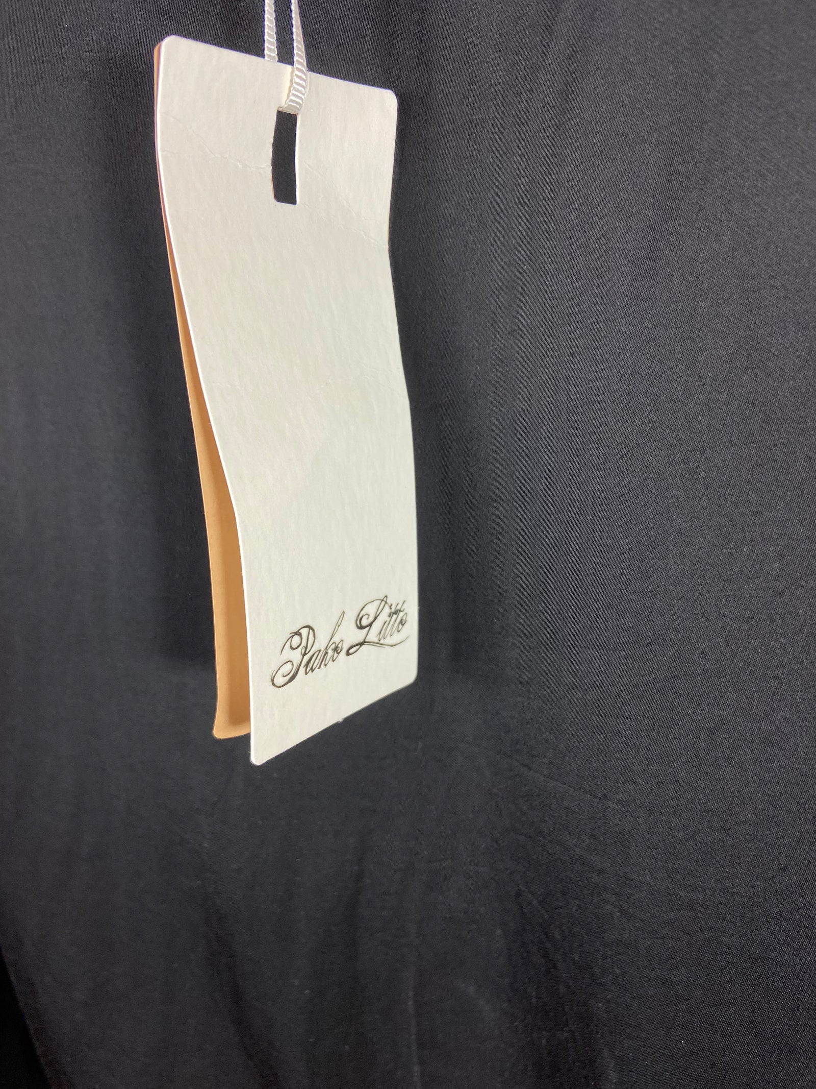 Blouse noire satinée ample manches 3/4 Pako Lito