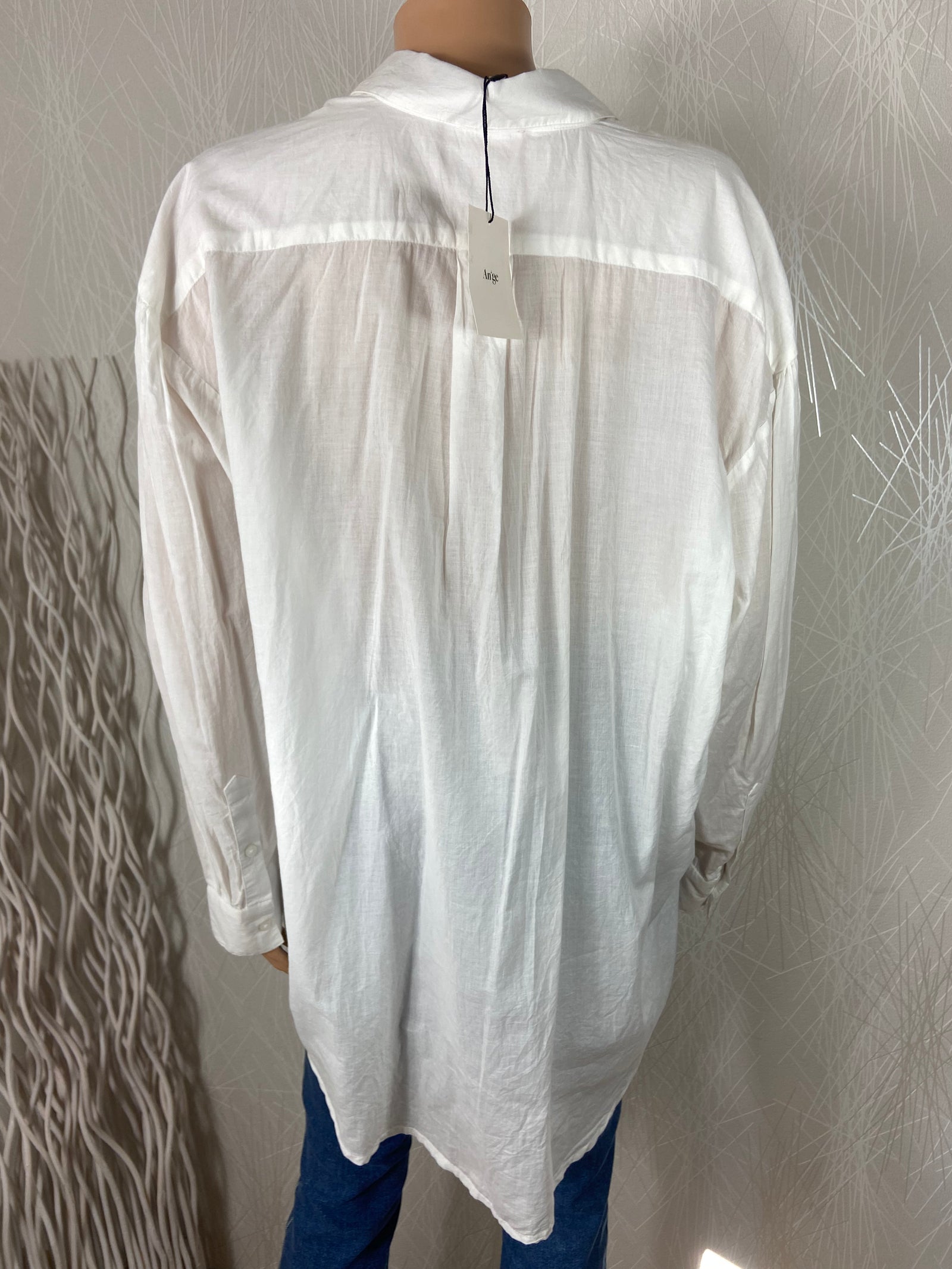 Chemisier blanc léger 100% coton An’ge